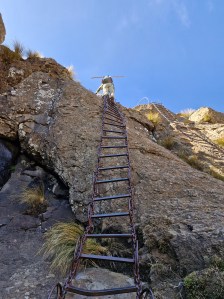 The second set of chain ladders. Tugela Falls and Drakensberg Chain Ladder Hike