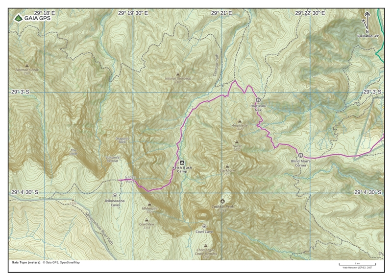 Gray's Pass Route Map.