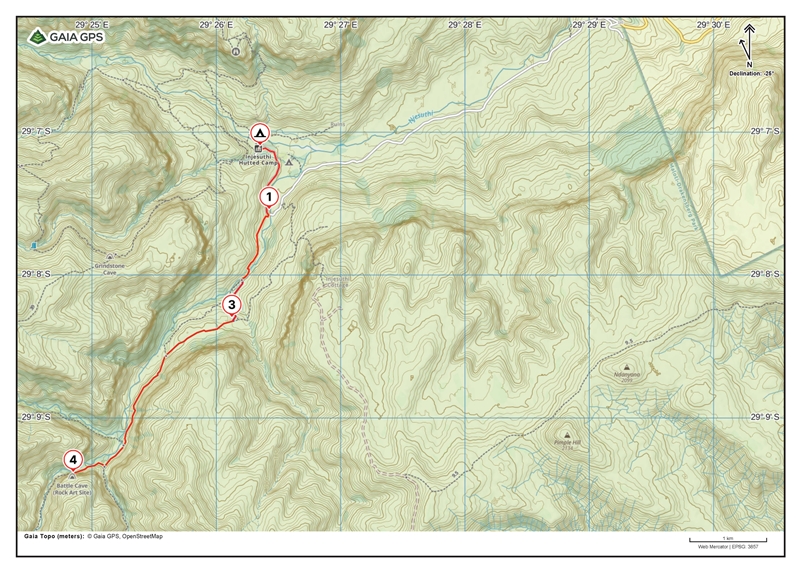 Battle Cave Hike Route Map