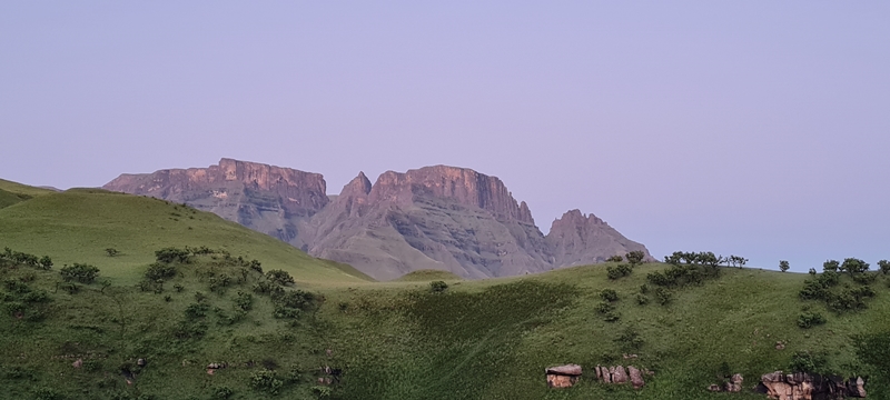 A dawn view from Wonder Valley Cave. James